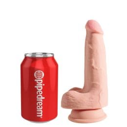 KING COCK - TRIPLE DENSITY DILDO 13 CM WITH TESTICLES 2